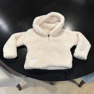 NWOT Abercrombie Kids Girls Sherpa Pullover in Cream, sz 5/6